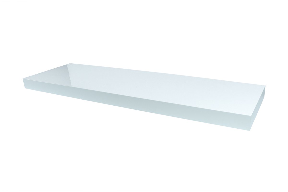 Zwevende Wandplank Wit Hoogglans 60 x 24 cm | Per Stuk