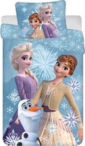 Disney Frozen Housse de couette - " Flocon de Neige White " - 140 x 200 cm + 60 x 80 cm - Simple - 100% Katoen