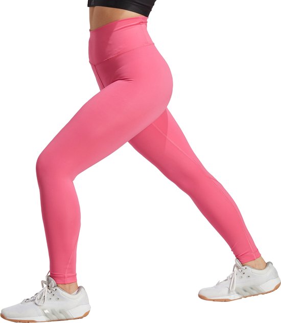 adidas Performance Optime Hyperbright Training High-Rise 7/8 Legging - Dames - Roze- XS