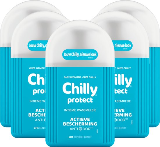 Chilly Intieme wasemulsie Protect - 5 stuks - voordeelverpakking