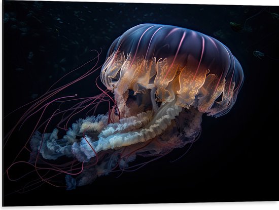 Dibond - Kwal - Oceaan - Zee - Onderwaterleven - 80x60 cm Foto op Aluminium (Met Ophangsysteem)