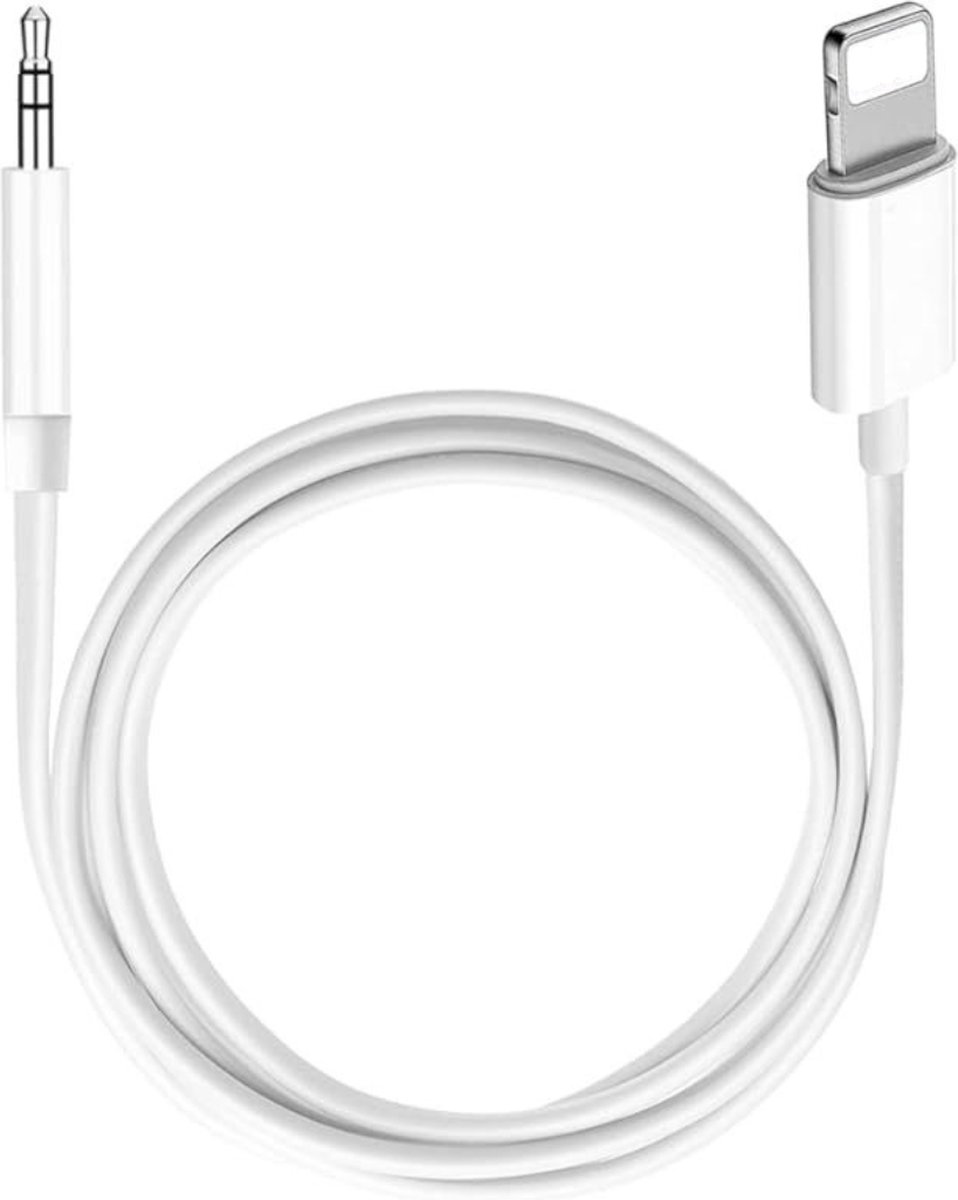 Lightning Naar Aux kabel - Audio - USB - 3.5mm Hoofdtelefoon Muziek Aansluiting - Audio jack - Autokabel - 2 stuks