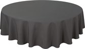 SHOP YOLO-tafelzeil rond 180 cm-Kwaliteit Ronde-Stof Tafelkleed-Tafelkleed - donkergrijs