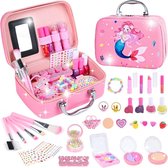 Make up Koffer Meisjes - Kinder Speelkoffer met Inhoud - Makeupset voor Kinderen - Regenboog met Zeemeermin - Voor jouw Prinsesje