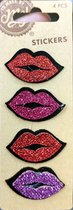 Stickers lippen - 4 stuks