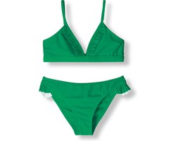 Shiwi Bikini set BLAKE FIXED TRIANGLE SET RUFFLE - tropisch groen