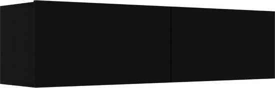 vidaXL - Tv-meubel - 120x30x30 - cm - bewerkt - hout - zwart