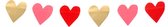 CHPN - Hartjesslinger - Valentijns Slinger - Love - Valentijn - Feestversiering - Liefde - Hartvormige decoratie - Slinger met hartjes - Goud/Rood/Roze - 2M