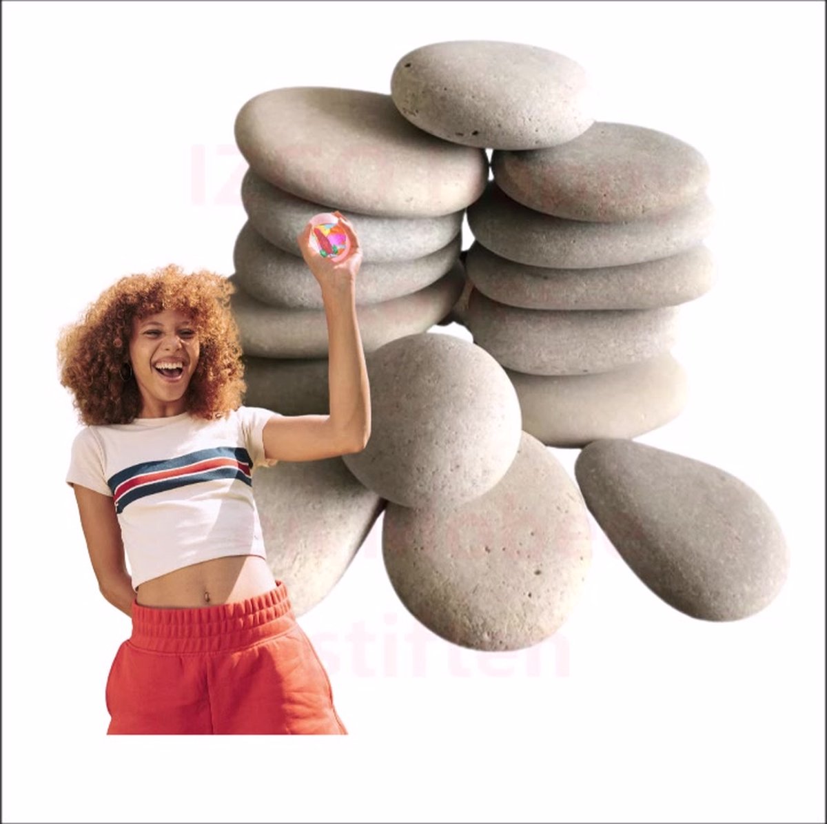 25 stuks platte kiezelstenen om te beschilderen, stenen om te beschilderen, strandkiezels, grote platte stenen om te beschilderen, grote stenen om te beschilderen, natuurstenen decoratieve kiezels
