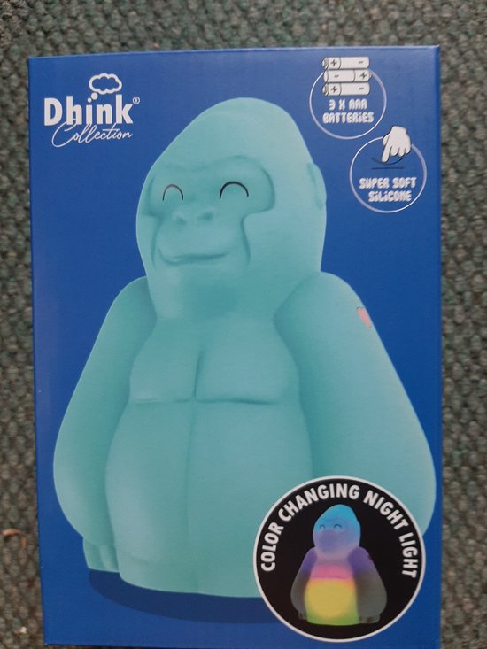 Dhink-Nachtlampje Gorilla in zacht knuffel-siliconen materiaal van Dhink — afbeelding 2