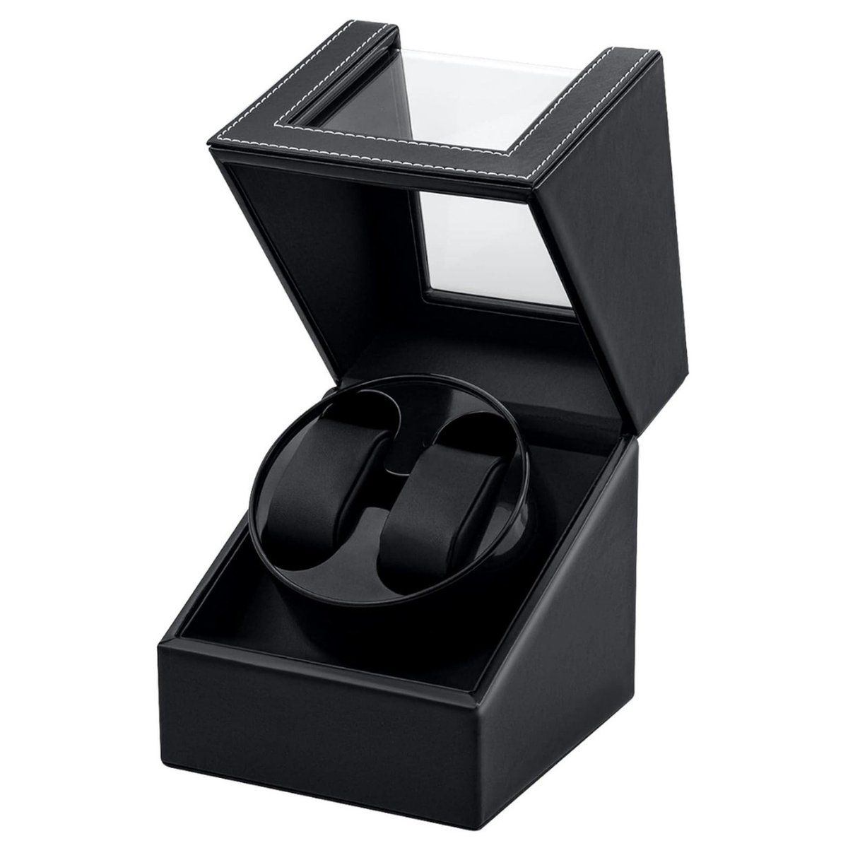 Horloge Opwinder - "Luxe Dubbele Horlogeopwinder: Automatische Oplaadbare Dubbele Horlogeopwinder van PU-leer met USB-DC Opladen en Dubbele Horlogerotatie."
