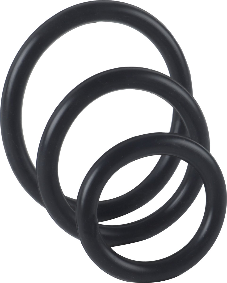 Goedkoopste Banoch | cockring trio - classic set | zwart siliconen | Ø 35/45/55 mm