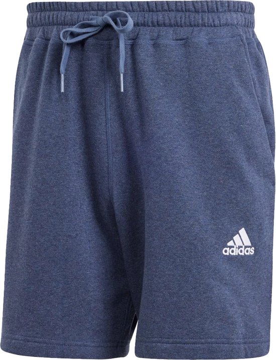 Adidas seasonal essentials mã©lange short in de kleur blauw.