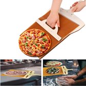 pizzaschep, 30 x 55 cm, verschuifbare pizzaschuiver met handgreep, Pala Pizza Scorrevole, schuif pizzaschep, het origineel voor perfecte pizzaoverdracht