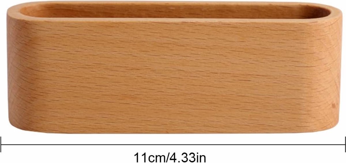 2 Pièces Porte-cartes De Bureau De Noyer Support Élégant