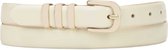 Slim leather strap in cream color