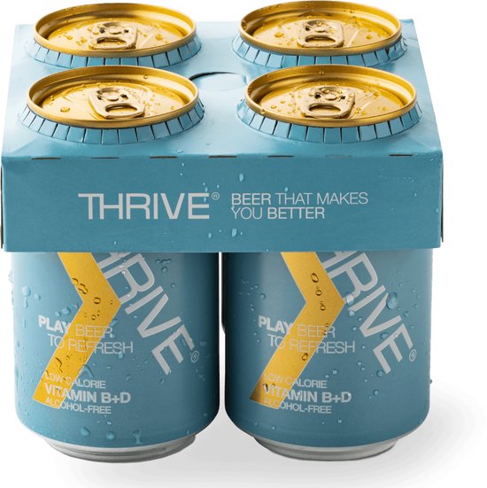 Thrive PLAY - 8 pièces - Bière sans alcool - Vitamine B + D - Récupération - 0 %