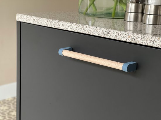 Home 3D WoodGrip Hangreep Licht Blauw 160mm - Keuken handgreep - Kast handgreep - Duurzaam