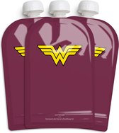 Paquet de 3 sachets alimentaires réutilisables - Wonder Women