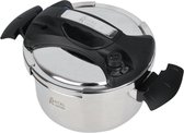Royal Swiss ® - Snelkookpan 10 Liter - Voor Alle Warmtebronnen - Pressure Cooker - RVS - Inductie - Eenhandig mechanisme