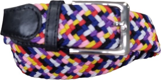 Foto: Elastische broekriem stretch riem vlecht riem gevlochten riem elastiek riem unisex geschikt voor zowel mannen als vrouwen kleur multicolour maat 115