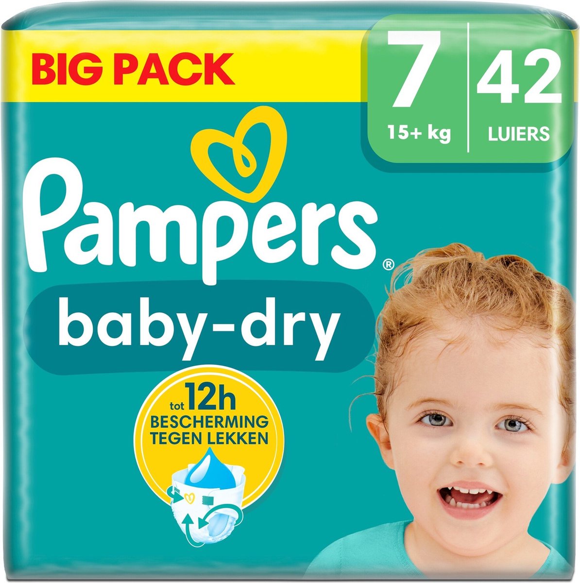 Pampers - Baby Dry - Maat 7 - Big Pack - 42 stuks - 15+ KG - Pampers