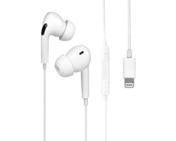 Nuvance Oortjes met Draad - Geschikt voor Lightning - Oordopjes met Draad - In-Ear Oortjes met Draad en Microfoon - Wit