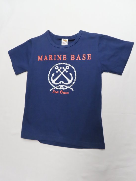 Dirkje - T shirt korte mouwen - Jongens - Marine Base - 4 jaar 104