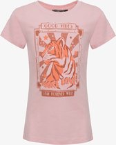 TwoDay meisjes T-shirt met tijger lichtroze - Maat 134/140