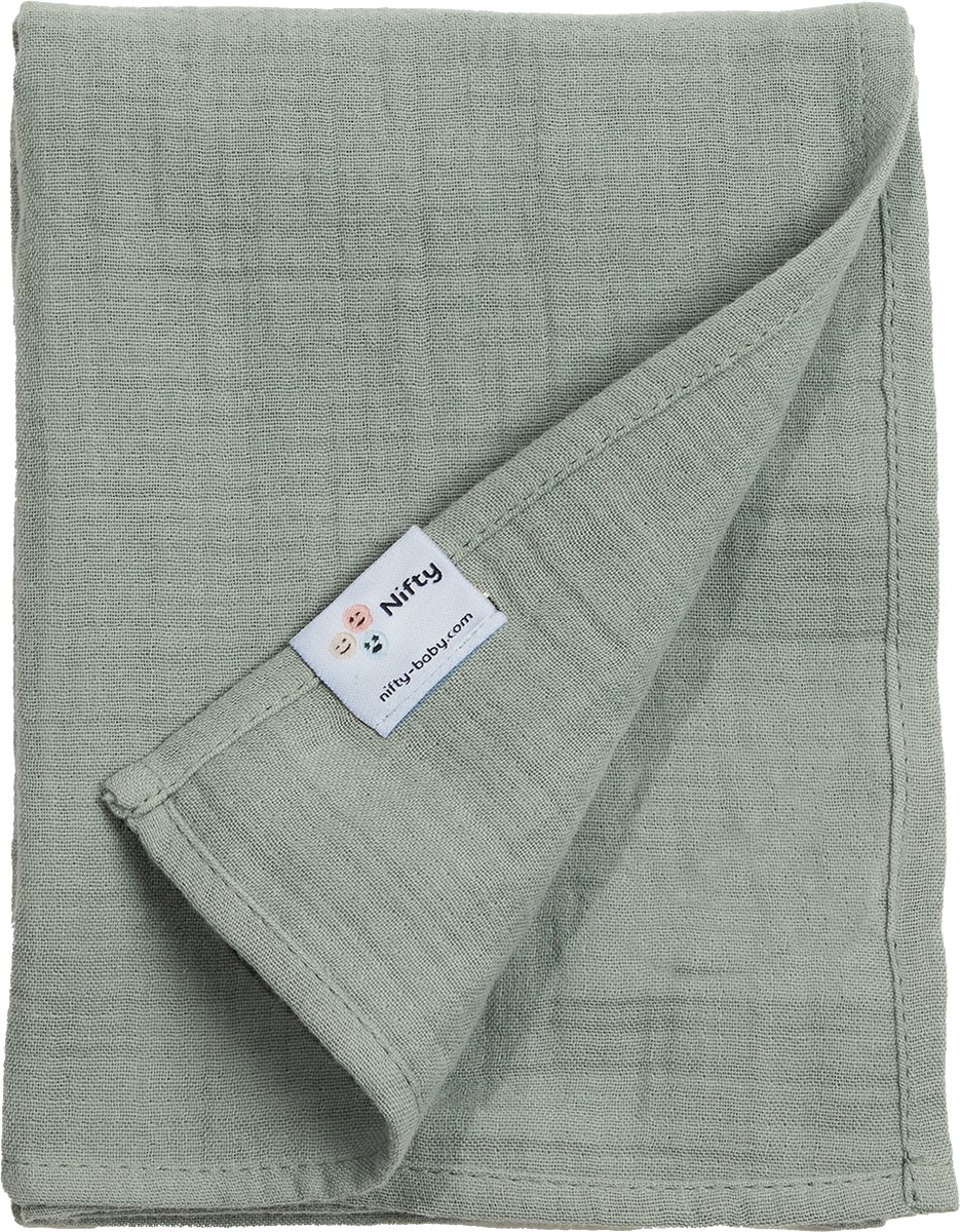 Nifty - Hydrofiele Doek - 2 Stuks (65 x 65 cm) - Olive