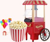 L.N. Store® Luxe Elektrische Popcorn Machine - Volautomatische Trolley - Binnen Huis - Buiten Huis - Rood