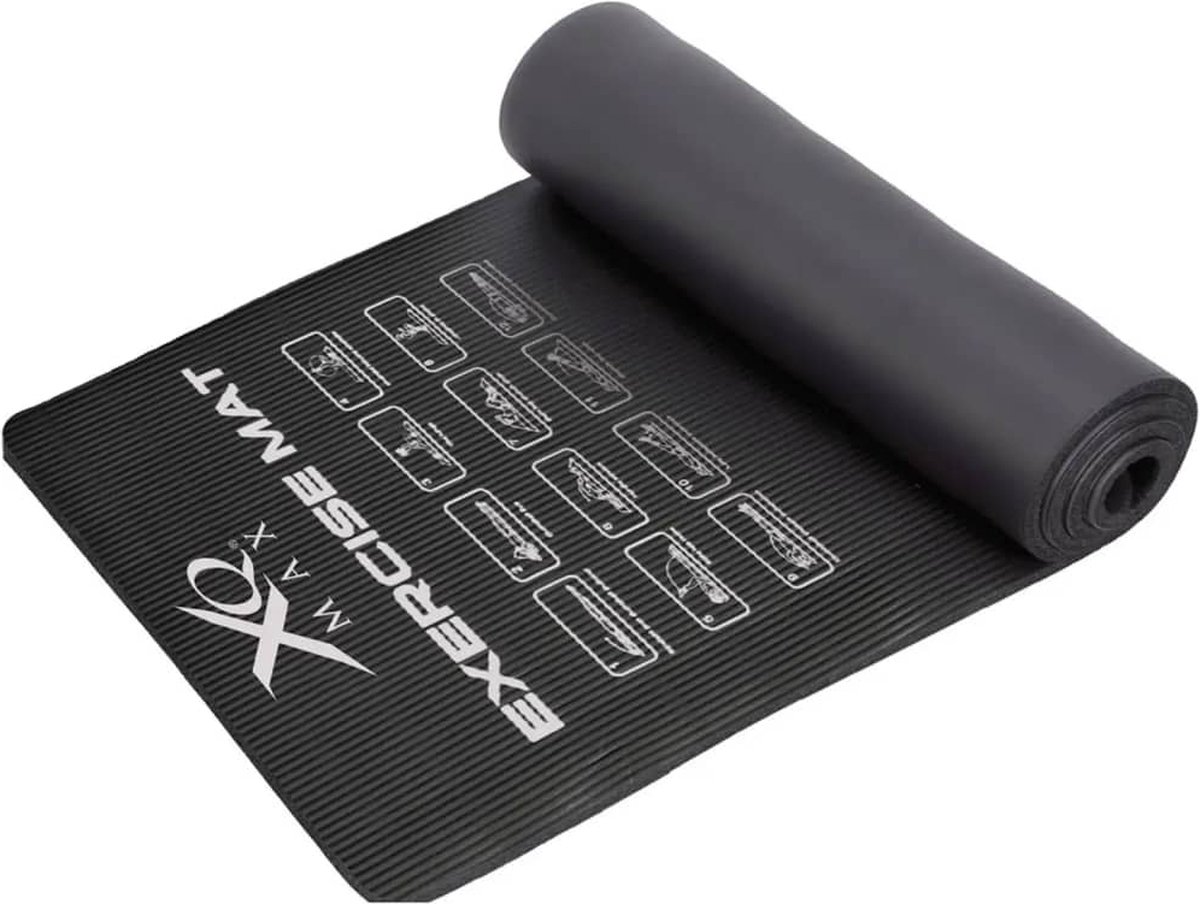 XQ - Max - Yogamat - 183x58x1 - cm - zwart