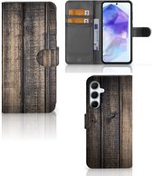GSM Hoesje Geschikt voor Samsung Galaxy A55 Leuk Case Cadeau voor Mannen Steigerhout