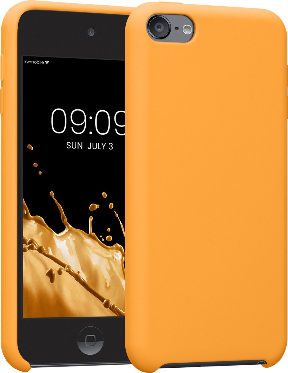 kwmobile hoes geschikt voor Apple iPod Touch 6G / 7G (6de en 7de generatie) - Beschermhoes voor mediaspeler - Backcover in fruitig oranje - kwmobile