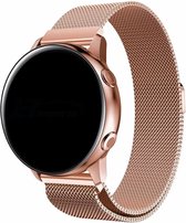 Milanees bandje 22mm - Rose gold - luxe smartwatch horlogeband geschikt voor Samsung Galaxy Watch 1 46mm / Galaxy Watch 3 45mm / Gear S3 Classic & Frontier - Amazfit GTR 47mm / GTR 2 / GTR 3 - OnePlus Watch