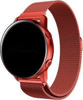 Milanese smartwatchband - 22mm - Rood - luxe RVS metalen Milanees bandje geschikt voor Samsung Galaxy Watch 46mm / 3 (45mm) / Gear s3 - Polar Vantage M2 / Grit X - Huawei Watch GT 3 (pro) / 2 - Amazfit GTR