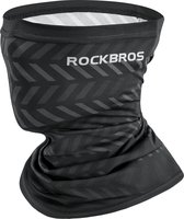 ROCKBROS Multifunctionele doek, buisvormige doek, zeer elastisch, ademend, halsdoek, balaclavas, voor yoga, hardlopen, wandelen, fietsen, motorrijden, multifunctionele hoofdband Zwart