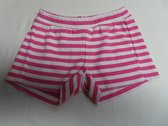 Short - Korte broek - Meisjes - Streepje - Wit / roze - 6 jaar 116
