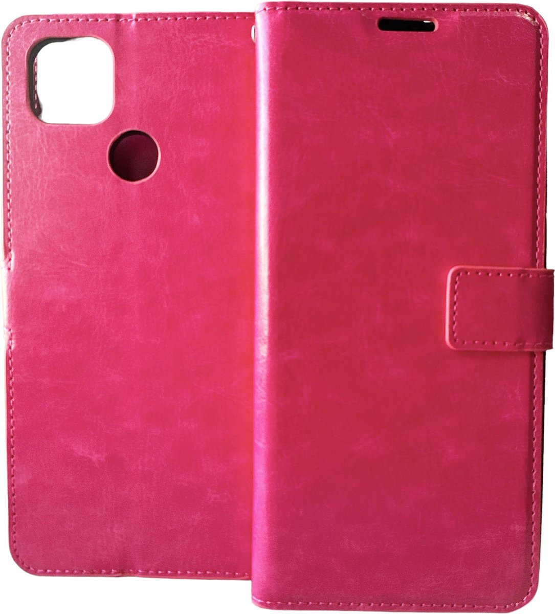 Bookcase Geschikt voor: Motorola Moto G9 Power - Roze - portemonnee hoesje