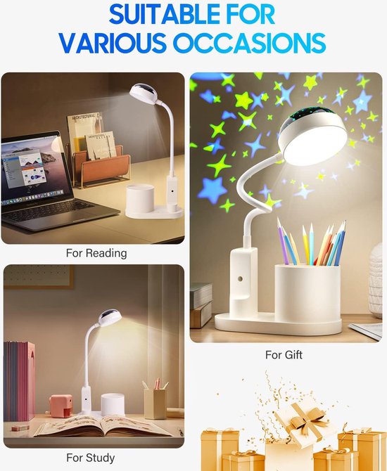 BookGlow | Opvouwbare boekenlamp - LED-bureaulamp, draagbaar