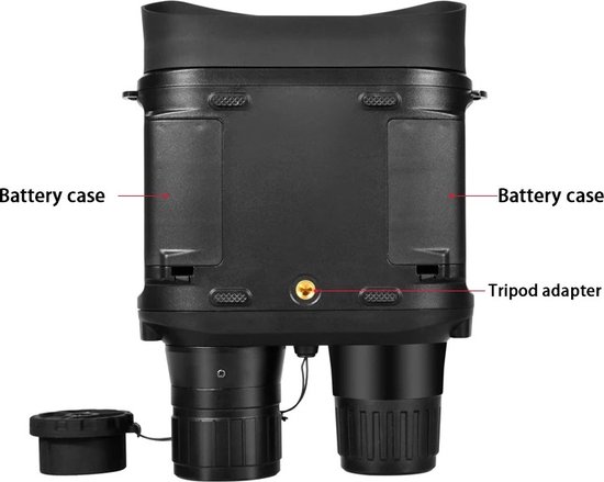 Jumelles de vision nocturne avec infrarouge – Jumelles de Luxe avec vision nocturne jour et nuit – Lunettes de Vision nocturne + carte SD – Lunettes de vision nocturne – Zwart