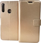 Bookcase Geschikt voor: Samsung Galaxy A20E - Goud - portemonnee hoesje