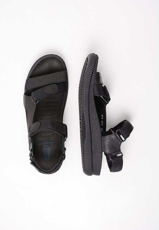 Wolky Shoe > Heren > Sandalen Energy Men zwart gevet leer