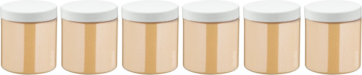 Goedkoopste Scrubzout Sweet Orange & Cedarwood - 300 gram - Pot met witte deksel - set van 6 stuks - Hydraterende Lichaamsscrub