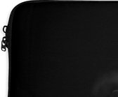 Laptophoes 17 inch - Luipaard - Ogen - Zwart - Laptop sleeve - Binnenmaat 42,5x30 cm - Zwarte achterkant