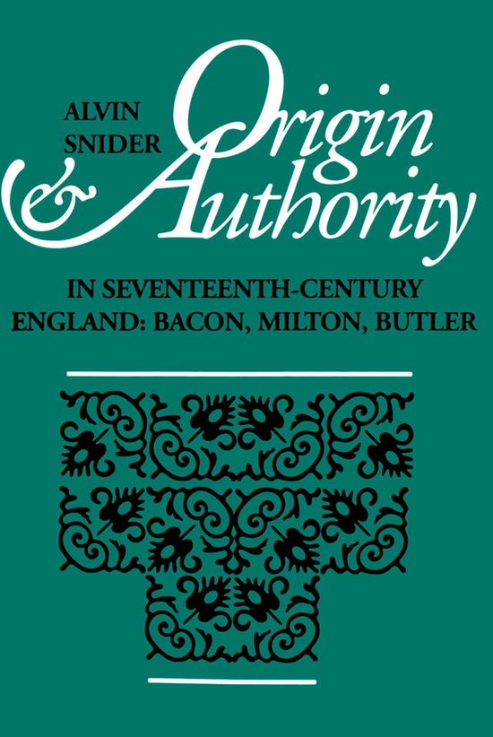 Origin and Authority in Seventeenth-Century England - cover