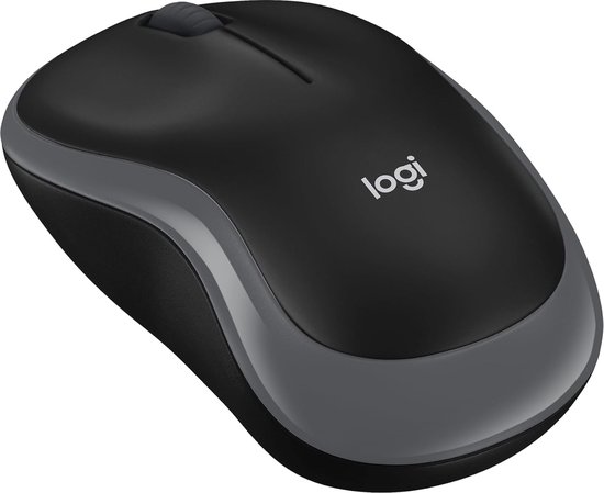 souris sans fil, 2,4 GHz avec mini-récepteur USB, autonomie 12 mois, suivi optique 1000 DPI, ambidextre, compatible PC, Mac, ordinateur portable, grise