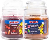 Haribo kaarsen 85gr set 2 - 1x klein cola 1x klein xmas bakery
