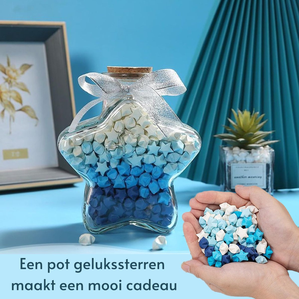 Glitter Papierstroken in 5 kleuren - 520 stuks - Origami Papier voor vouwen van gelukssterren - 1CMx24CM - Lucky Stars/Muizentrappetjes — afbeelding 5