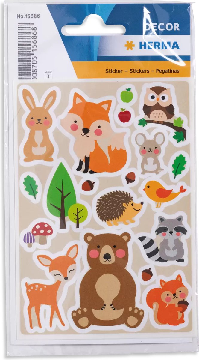 Bosetigvriendjes stickers